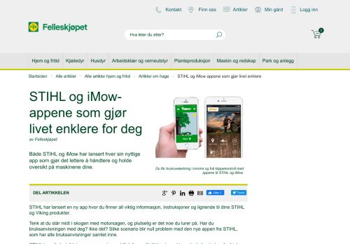 
                            10. STIHL og iMow appene som gjør livet enklere for deg - Felleskjøpet