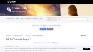 
                            6. Still No Youtube-Login!? - Sony