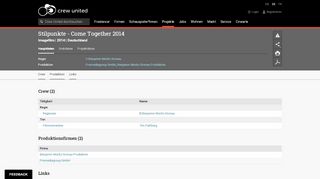 
                            12. Stilpunkte - Come Together 2014, Imagefilm, 2014 | Crew United