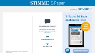 
                            6. STIMME E-Paper - Anmeldung