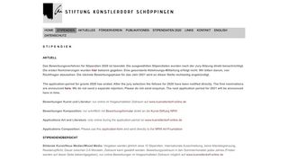 
                            2. Stipendien - Stiftung Künstlerdorf Schöppingen