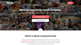 
                            3. Stitch - The Social Community for Anyone Over 50