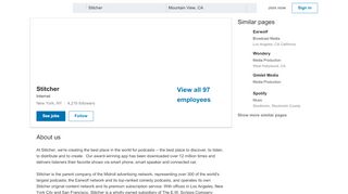 
                            13. Stitcher | LinkedIn