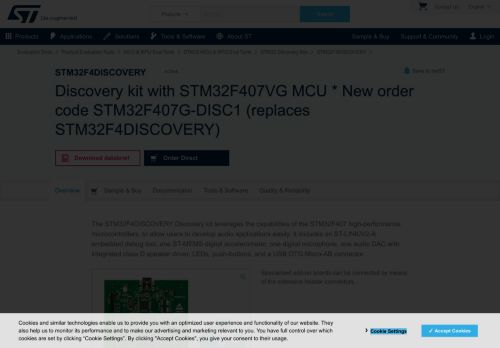 
                            8. STM32F4DISCOVERY - Discovery kit with STM32F407VG MCU * New ...