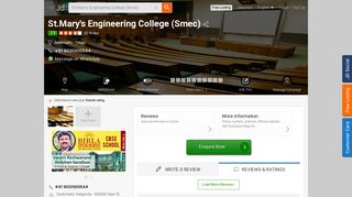 
                            12. St.Mary's Engineering College (Smec), Deshmukhi - St.marie's ...
