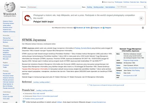
                            5. STMIK Jayanusa - Wikipedia bahasa Indonesia, ensiklopedia bebas