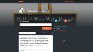 
                            9. STMIK Nusa Mandiri (@nusamandiri) — 218 answers, 36 likes | ASKfm