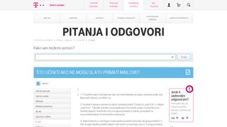 
                            8. Što učiniti ako ne mogu slati i primati mailove? | Hrvatski Telekom FAQ