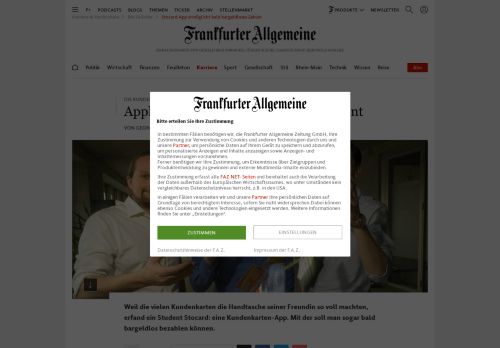 
                            9. Stocard-App ermöglicht bald bargeldloses Zahlen - FAZ