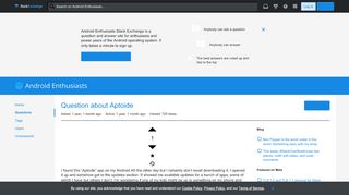 
                            12. stock android - Question about Aptoide - Android Enthusiasts Stack ...