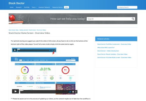 
                            8. Stock Doctor Home Screen - Overview Video – Stock Doctor Help
