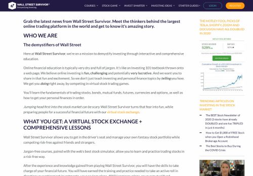
                            4. Stock Game / Virtual Exchange to Teach ... - Wall Street Survivor