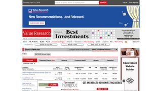 
                            6. Stock Listing - A - Overview - Value Research Online
