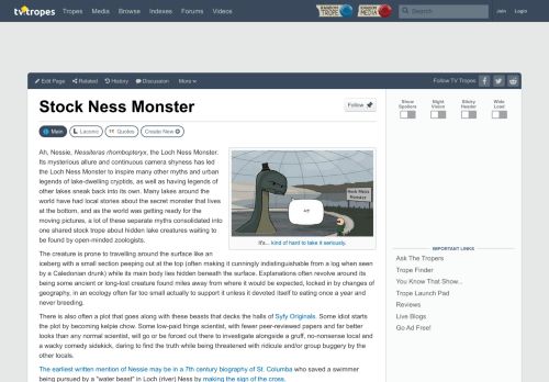 
                            7. Stock Ness Monster - TV Tropes