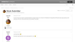 
                            8. Stock Submitter - Contributor Experience - Shutterstock - Forum