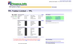 
                            10. Stock summary for TPL Trakker Limited (TPL) -- pkfinance.info