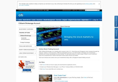 
                            2. Stock Trading Account with an International Brokerage ... - Citibank IPB