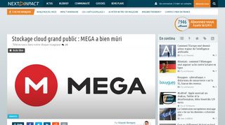 
                            7. Stockage cloud grand public : MEGA a bien mûri - Next INpact