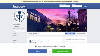 
                            3. Stockholm University - Home | Facebook