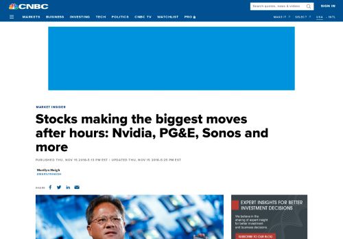 
                            7. Stocks making the biggest moves after hours: Nvidia, Sonos and more