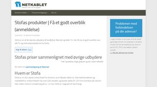 
                            13. Stofa bredbånd / fiber | Sammenlign priser og produkter - Netkablet.dk