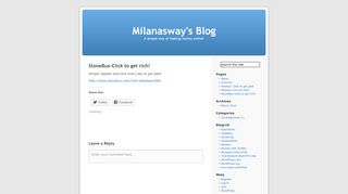 
                            6. StoneBux-Click to get rich! | Milanasway's Blog