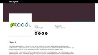 
                            6. Stoodi | trampos.co