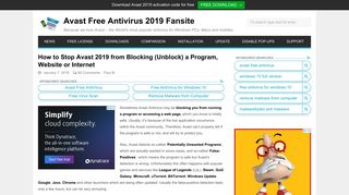 
                            6. Stop Avast 2019 Blocking a Program, Website or Internet - GetAvast.net