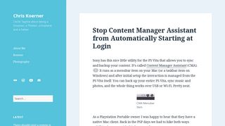 
                            3. Stop Content Manager Assistant from Automatically Starting at Login ...