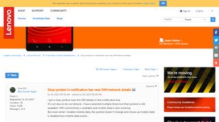 
                            12. Stop symbol in notification bar near SIM/network details - Lenovo ...