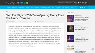 
                            13. Stop The 'Sign In' Tab From Opening Every Time You Launch Chrome