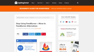 
                            10. Stop Using FeedBurner - Move to FeedBurner Alternatives