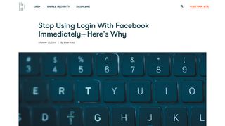 
                            9. Stop Using Login With Facebook Immediately ... - Dashlane Blog