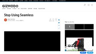 
                            13. Stop Using Seamless - Gizmodo