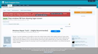 
                            4. Stop windows 98 from showing logon screen | Tech Support Guy