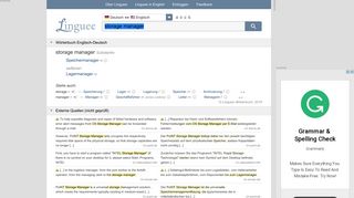 
                            10. Storage Manager - Deutsch-Übersetzung – Linguee Wörterbuch