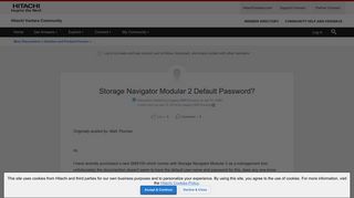 
                            1. Storage Navigator Modular 2 Default Password? | Hitachi Vantara ...