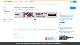 
                            5. Store login credentials android - Stack Overflow