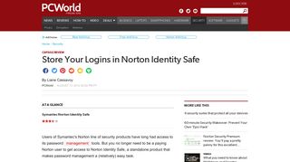 
                            12. Store Your Logins in Norton Identity Safe | PCWorld