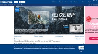 
                            13. Storebrand Q4 pretax profit seen up 55.7 percent - Hegnar-forumet