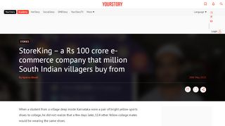 
                            6. StoreKing – a Rs 100 crore e-commerce company that million South ...