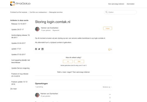 
                            9. Storing login.comtak.nl – ProData/ComTak helpdesk