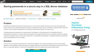 
                            10. Storing passwords in a secure way in a SQL Server database