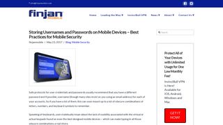 
                            9. Storing Usernames and Passwords on Mobile Devices | Mobile Security