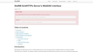 
                            10. StoRM Documentation - StoRM GridHTTPs Server's WebDAV interface