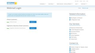 
                            6. STORM Web Development, cPanel & HSphere Webmail Login.