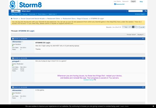 
                            4. STORM8 ID Login - Storm8's forums