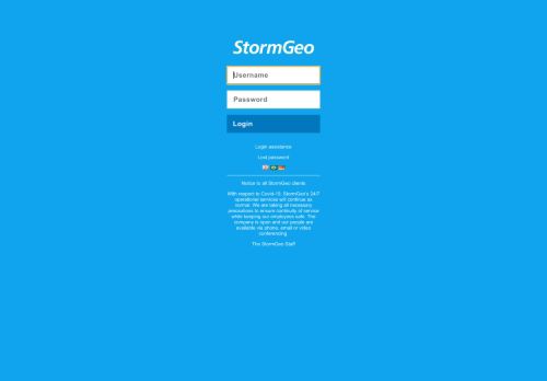 
                            7. StormGeo Portal Login