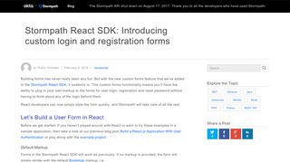 
                            1. Stormpath React SDK: Introducing custom login and registration forms