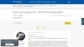 
                            12. Storno bei Flugladen.de - finde keine Bedingungen!? | Allgemeine ...